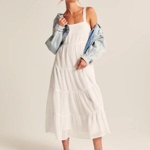 Abercrombie Tiered Trapeze Midaxi Dress